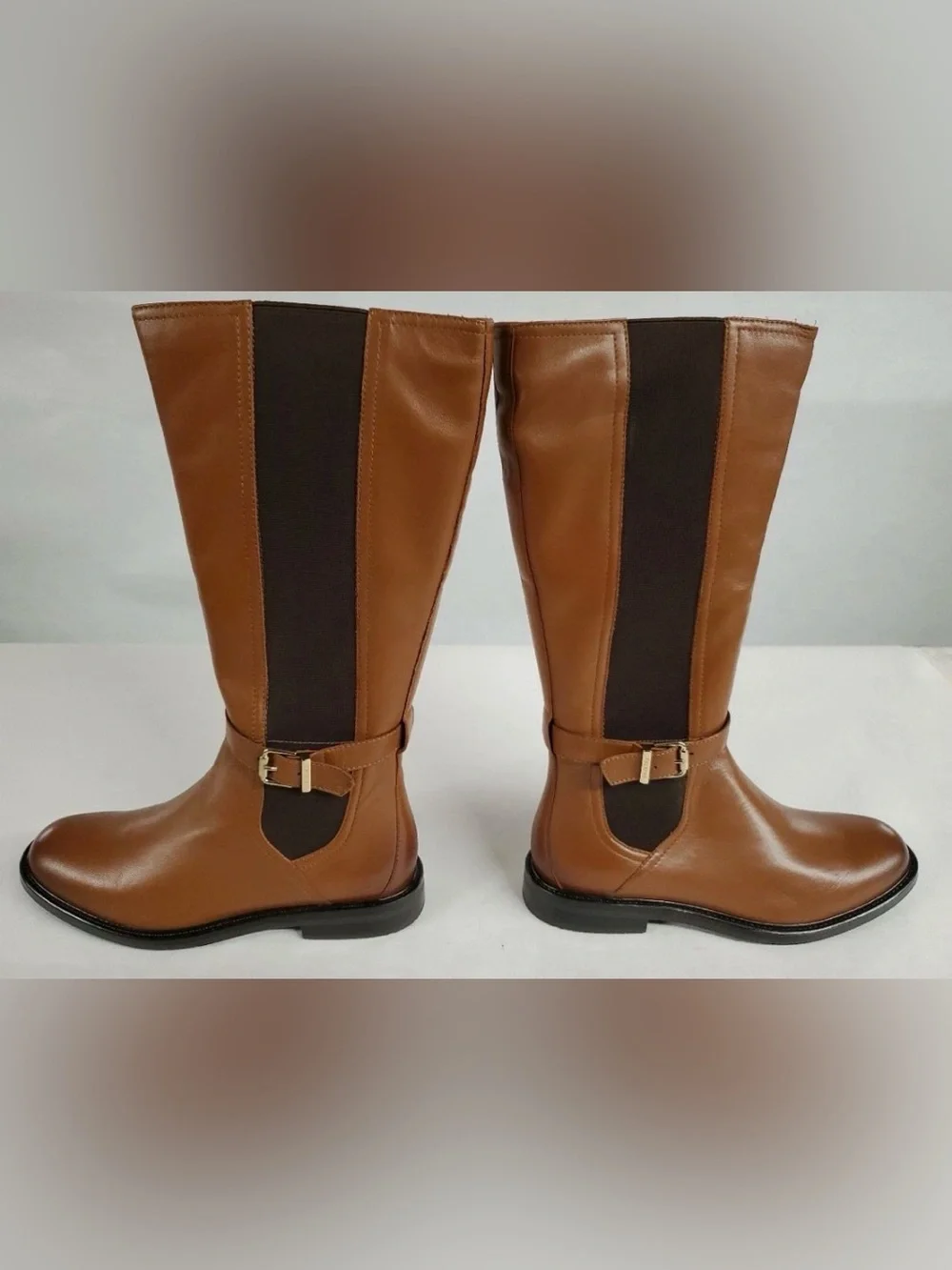 Jatarea Women's Tall Brown Leather Boots